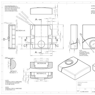 CNC'd metal component
